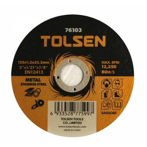 Disque A Tronconner 125x1,2x22mm (76103) TOLSEN - 100320 1 Disque A Tronconner 125x1,2x22mm (76103) TOLSEN - 100320